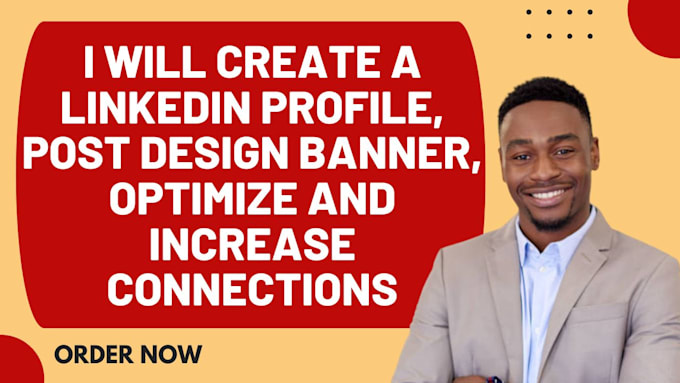 Create a linkedin profile, post design banner, optimize and increase ...