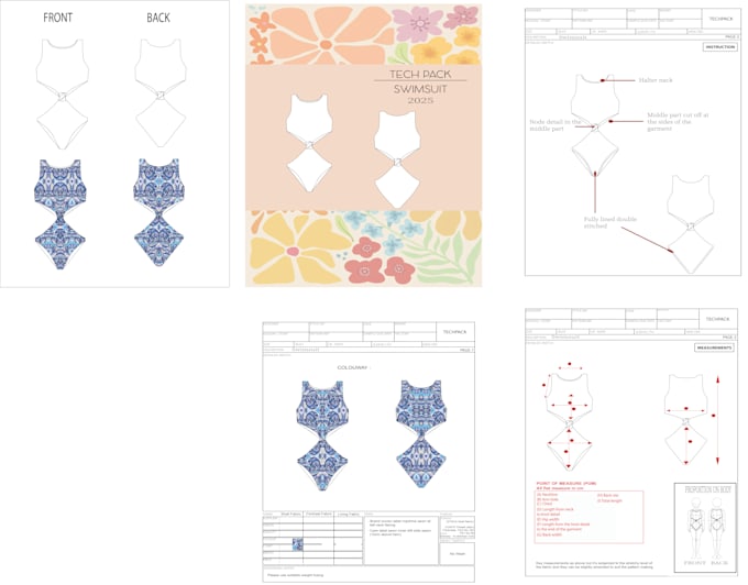make your clothing tech pack and sketch for production