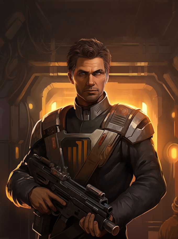 draw your sci fi character illustration or fantasy concept art
