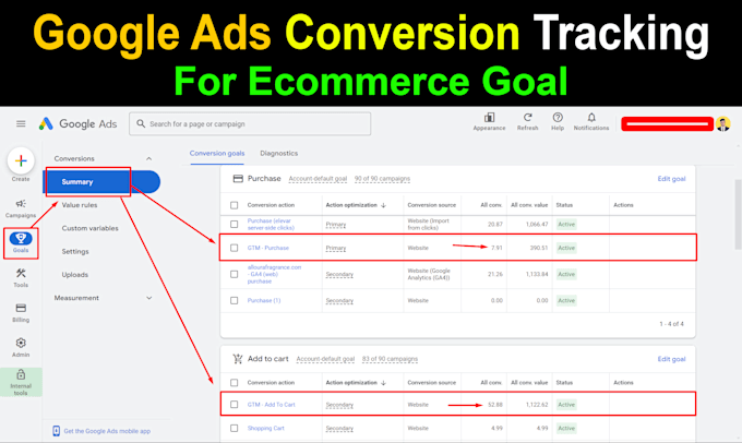 setup google ads conversion tracking, meta facebook pixel conversion API