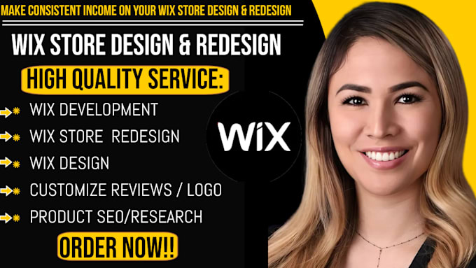 do wix website design, wix redesign, update wix website, wix store development