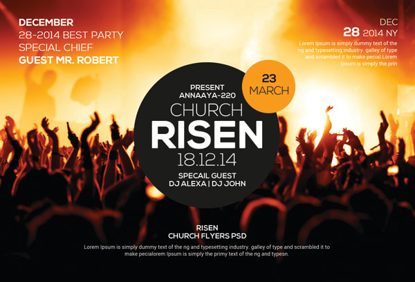 create professional church flyer or revival event flyer.