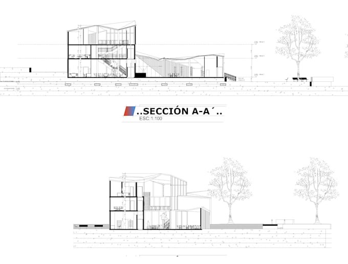 draw architectural floor plans, sections, and elevations