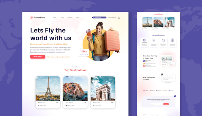 Do figma website design, landing page, website ui ux design, ui ux ...