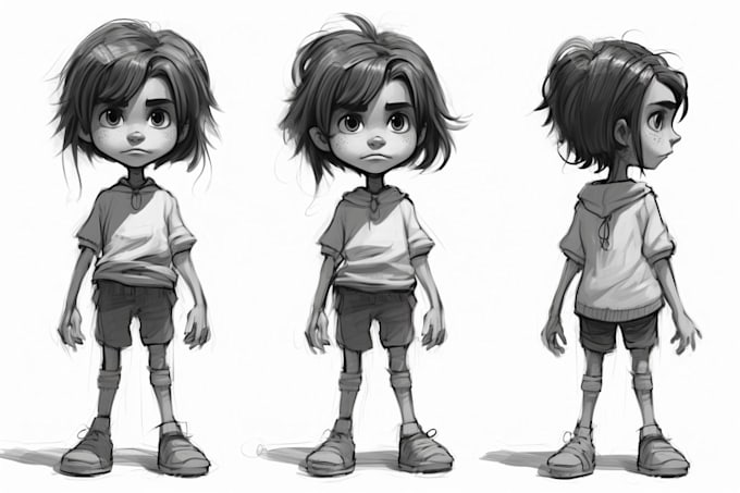 hand draw your cartoon sketch