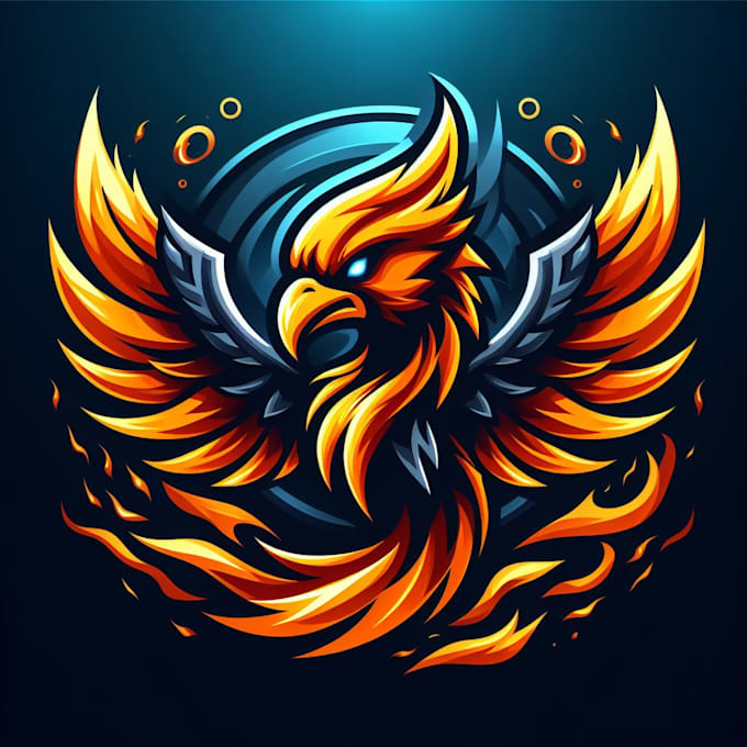 create your creative phoenix esport gaming mascot logo within 12 hours