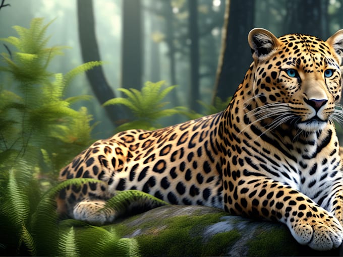 give you image of animals in environments using ai