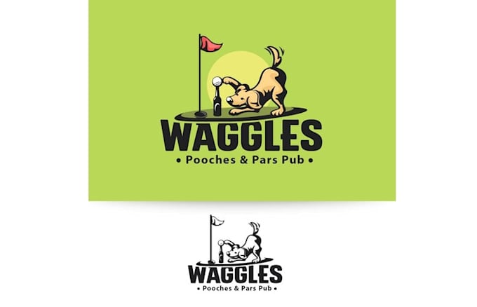 engaging dog bar includes golf simulator games logo