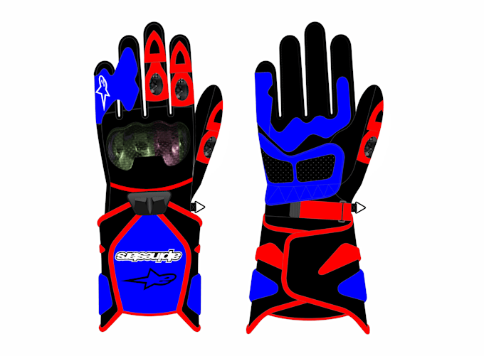 leather racing motorbike gloves