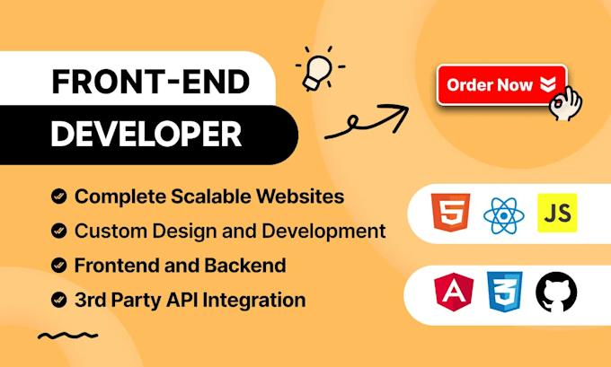 design react website landing pages front end developer