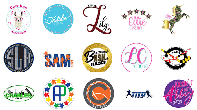 modern bat and bar mitzvah logo