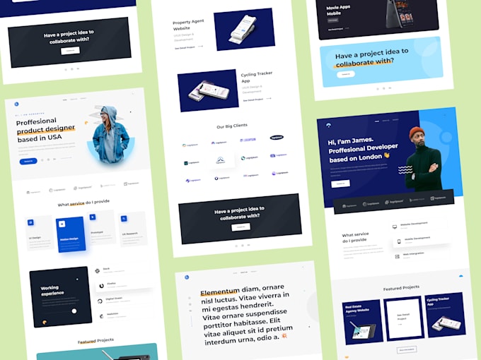 create your professional portfolio, resume, business website