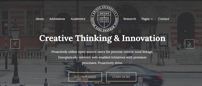 design educational website elearning website lms website education website