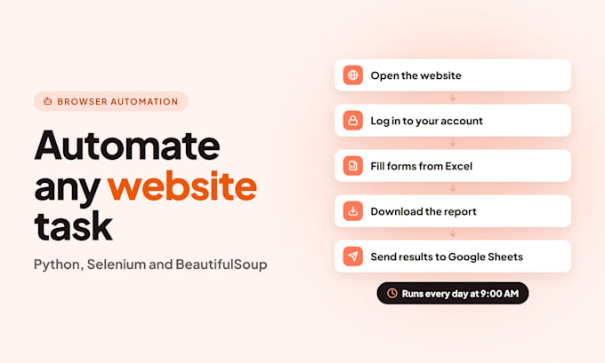 build a python selenium bot to automate browser tasks and scrape data