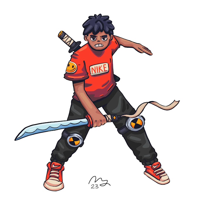 design a stylized character portrait