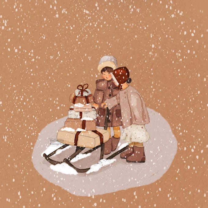 create sweet and cozy illustration