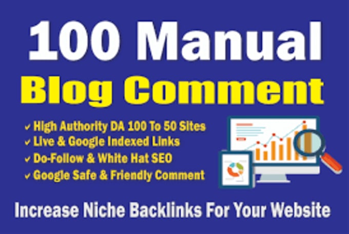 create mix 120 niche relevant comment backlinks manually