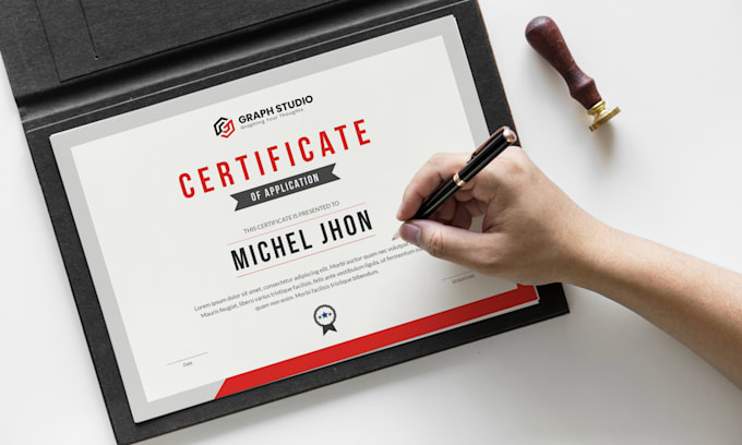 do a professional certificate design