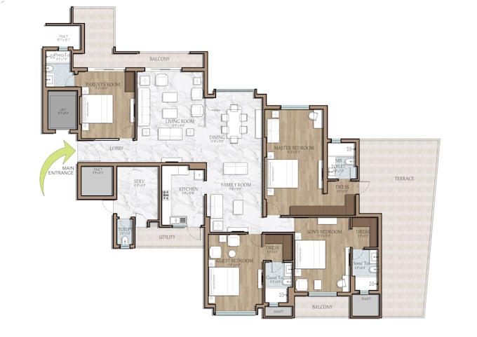 render floor plan 2d