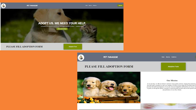 create landing page design , one page websites