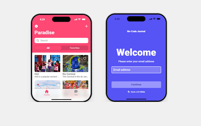 develop mobile apps with glide, airtable, and google sheets