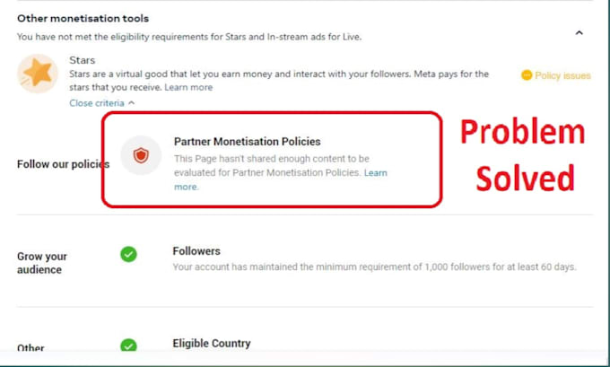 do facebook page  monetization issues remove  in 30 minutes