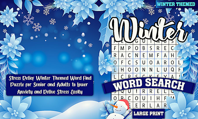 create any puzzle pages book cover for adults and kids KDP