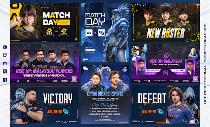 design esports graphics for your team, tournament, or gaming event