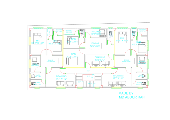 create 2d floor plan drafting and design work