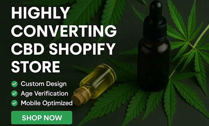 design profitable cbd store cannabis shopify store marijuana hemp vape website