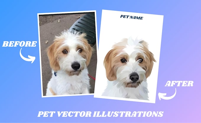 make a vector pet illustrations