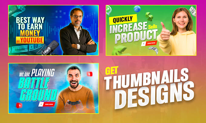 Design creative clickbait youtube thumbnail with multiple versions by ...