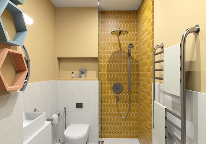create a kitchen or bathroom design with layout and plans