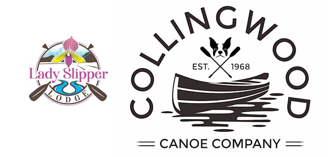 make an modern canoe logo design