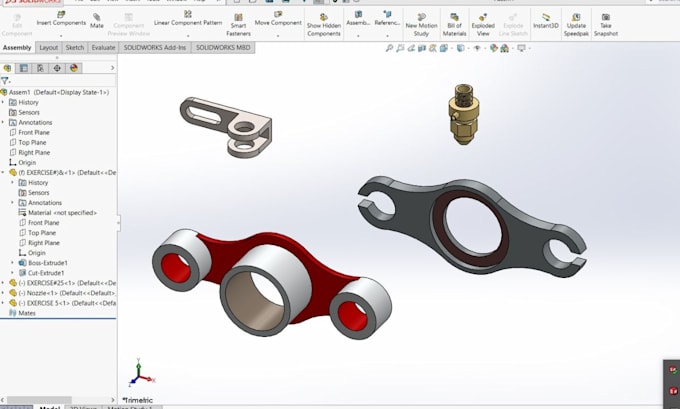 do mechanical design and 3d products modeling using solidworks