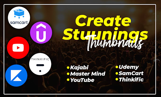 Create stunning udemy thinkfic kajabi cover images and thumbnails by ...