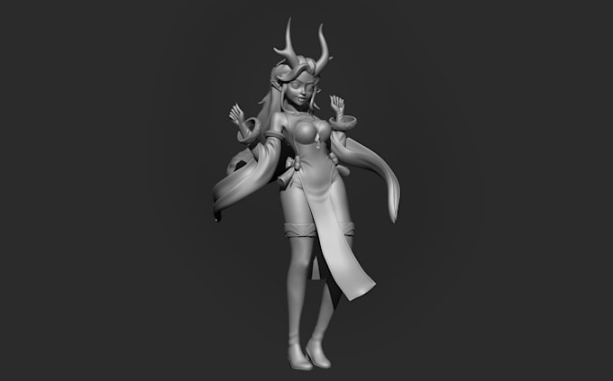 sculpt a 3d character model, miniature for 3d printing stl