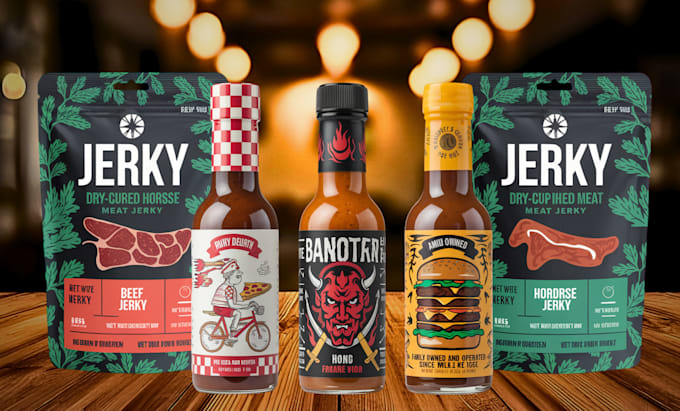 customize label for sauce, spice, seasoning, salsa, rub, dips pepper and food