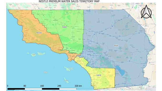 create professional territory maps, sales zones, and franchise analysis maps