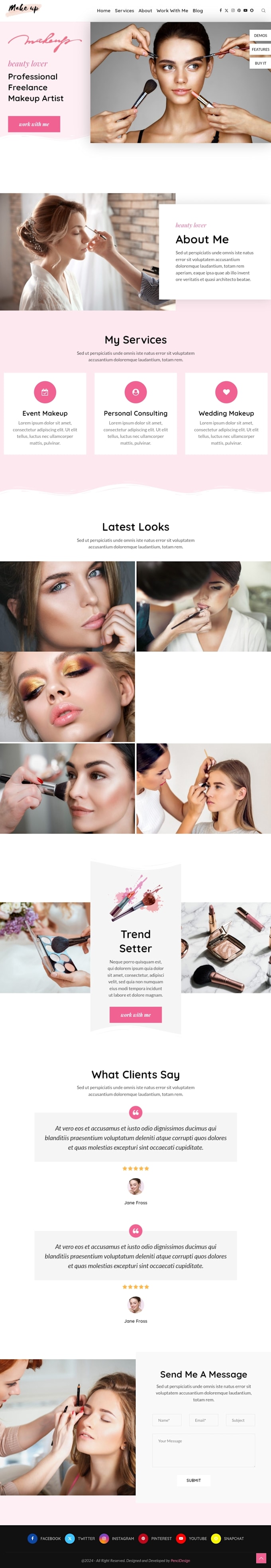 do beauty makeup shop business website