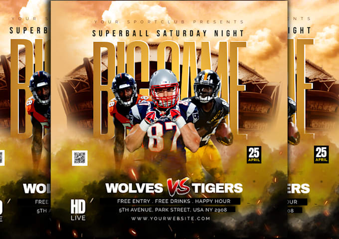design an advertising sports poster or flyer