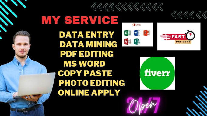 do data entry work  ms word ms excel and web research work