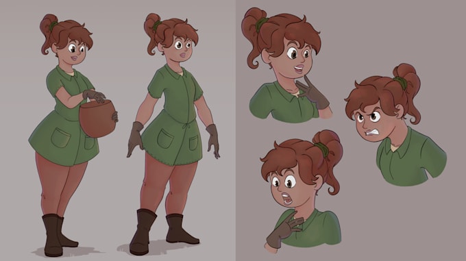 Create a 2d character design for you by Vectorgart97 | Fiverr
