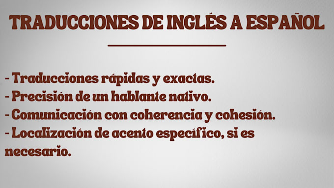 Traducciones del inglés al español by Ala2409 | Fiverr