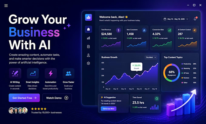 make ai based website with a frontend and backend