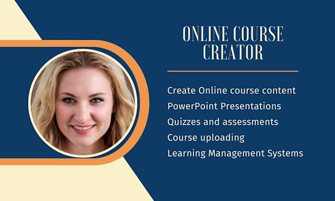 create online course content, powerpoint, upload on lms, online course creator