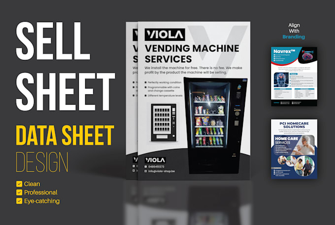 design eye catching sell sheet, product sheet or data sheet