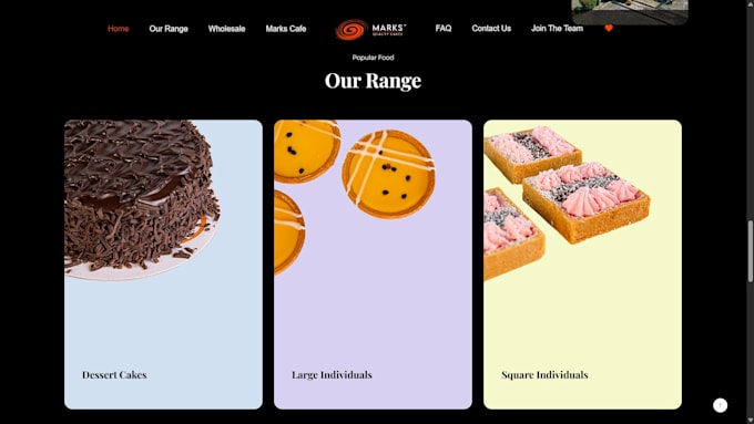 design premium bakery website chocolate cake dessert website sweet shopify store