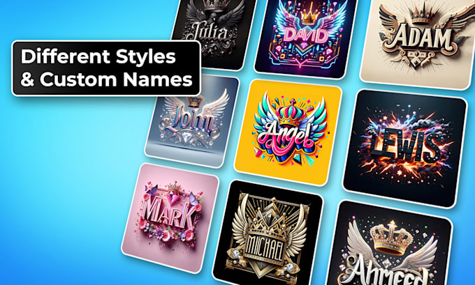 make trending 3d ai typography with your name