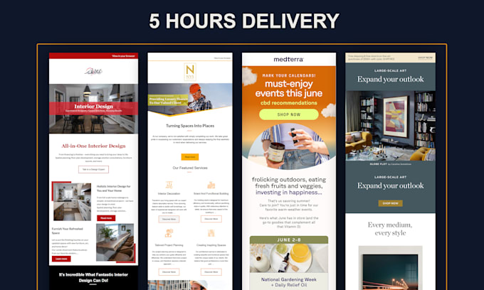 design mailchimp email template newsletter for campaign, automation